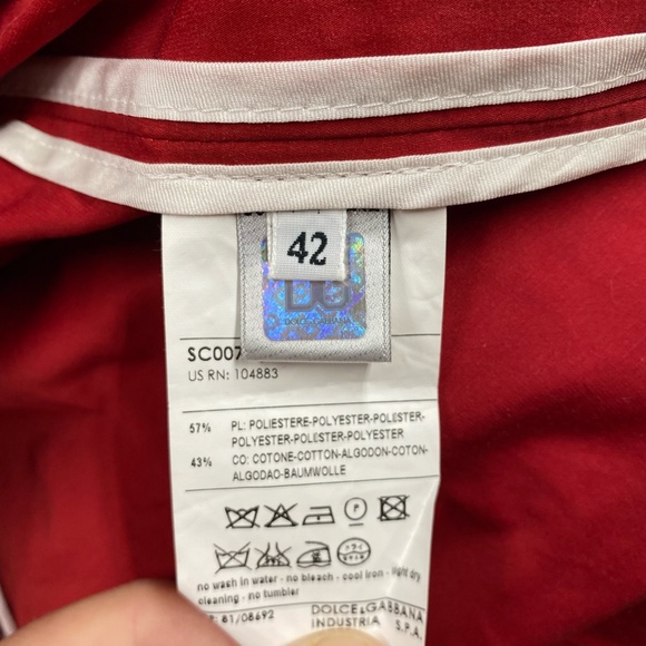 Dolce & Gabbana Red Raincoat Trench Coat 42 - Picture 3 of 10